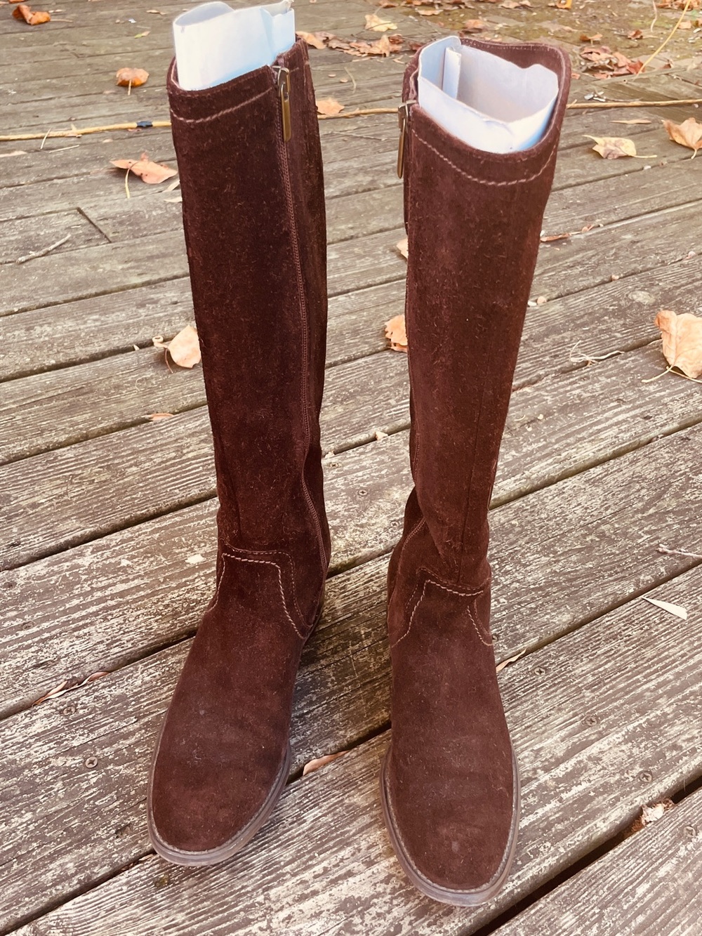 Sacco Brown Suede Knee High Boots 38.5 | Equestrian Western